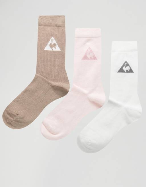 Le Coq Sportif - Confezione da 3 paia di calzini in tonalità neutre - In esclusiva per ASOS