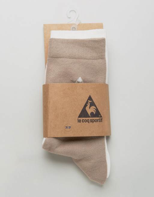 Le Coq Sportif Exclusive To ASOS 3 Pack Crew Socks In Neutrals ASOS