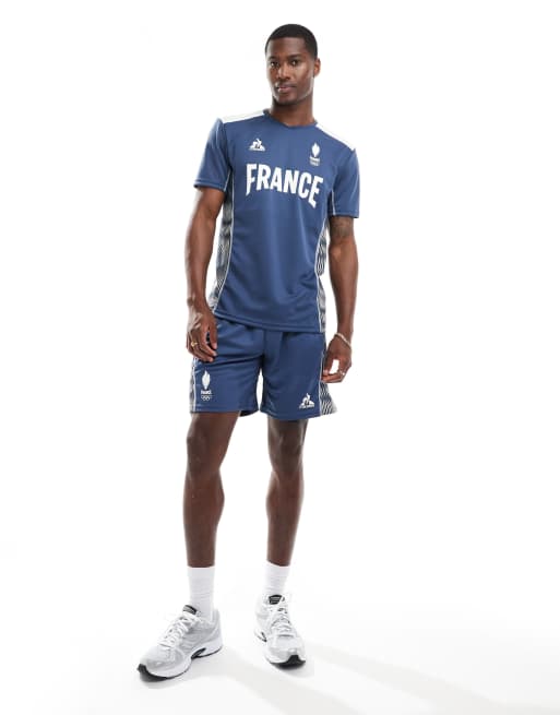 Le Coq Sportif Maillot de sport de l equipe de France a logo Jeux Olympiques de Paris 2024 Bleu ASOS