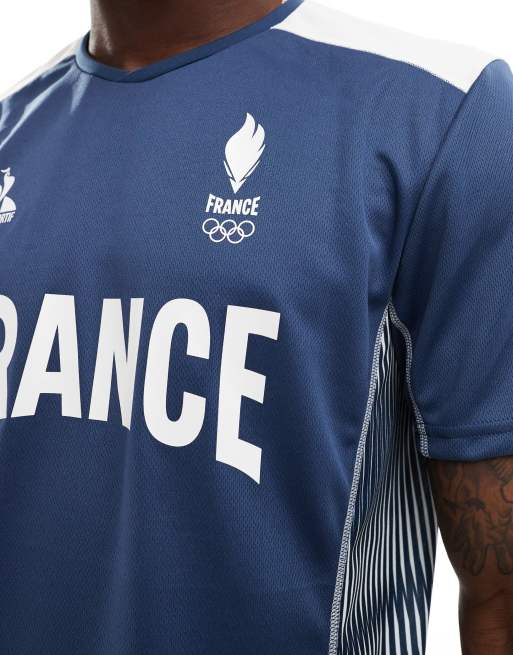 Le Coq Sportif Maillot de sport de l equipe de France a logo Jeux Olympiques de Paris 2024 Bleu ASOS