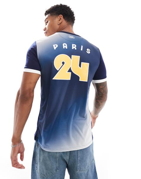 Le Coq Sportif - Paris 2024 Olympics - T-shirt i mørkeblå overgangsfarve - view 1