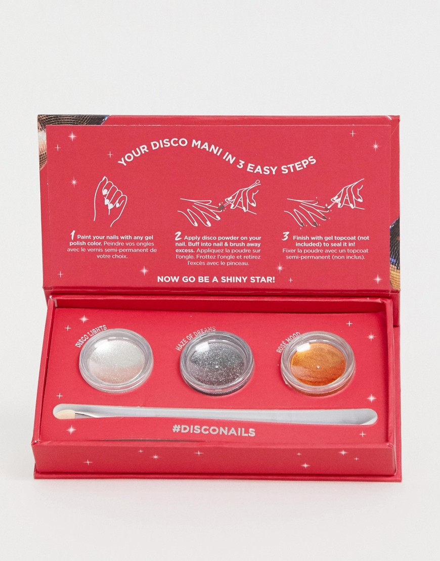 Le Mini Macaron Disco Nails For Days Manicure Powder Palette-Multi