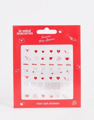 Le Mini Macaron "Forever Mon Amour" Mini Nail Stickers-Multi