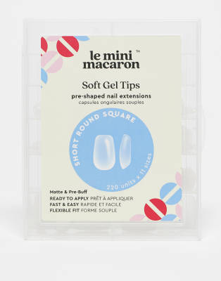 Le Mini Macaron - Gel-Nagelverlängerungen - Kurz, rund und eckig-Keine Farbe