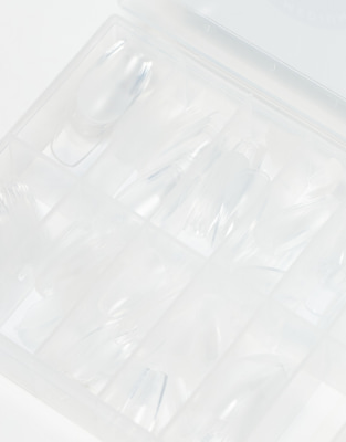 Le Mini Macaron Gel Nail Tip Medium Coffin-no Color