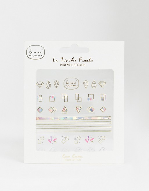 Le Mini Macaron La Touche Finale Mini Nail Stickers - Geo Gems