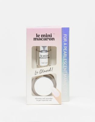 Le Mini Macaron - Le Glazed Chrome Powder Set - Nailart-Pulver-Silber