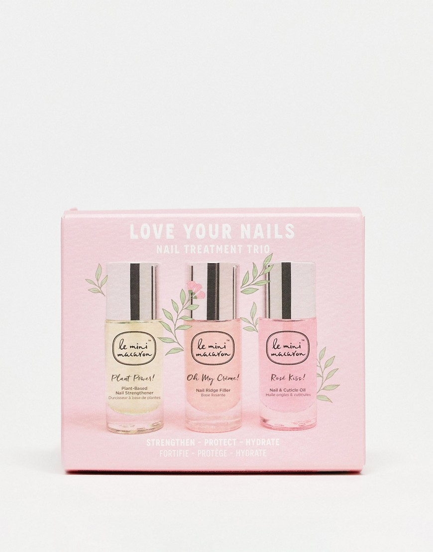 Le Mini Macaron "Love your nails" Nail Treatment Trio-No colour