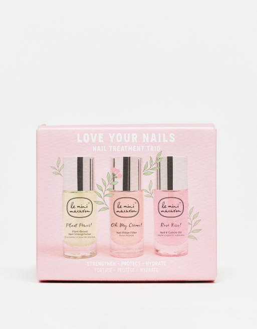 Le Mini Macaron – Love your nails – Zestaw trzech produktów do pielęgnacji paznokci