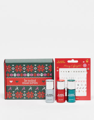 Le Mini Macaron - Merry & Bright Collection - Limitierte Auflage - Nagellack-Set, 47% Ersparnis-Bunt