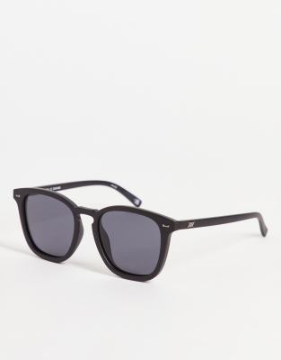 Le Specs Le Specs big deal square sunglasses in black