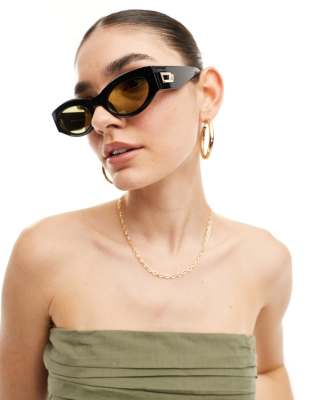 Le Specs - Body Bumpin - Cat-Eye-Sonnenbrille in Schwarz