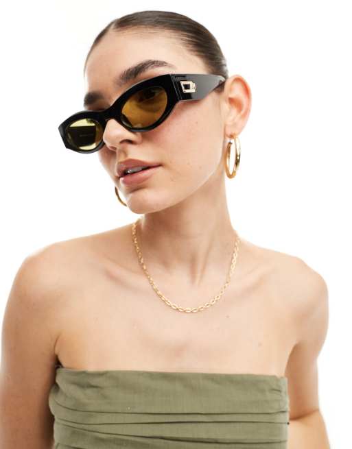 Le Specs - Body Bumpin - Sort cat eye-solbriller