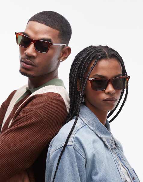 Le Specs - Broski - Occhiali da sole squadrati tartarugati con lenti verdi - view 1