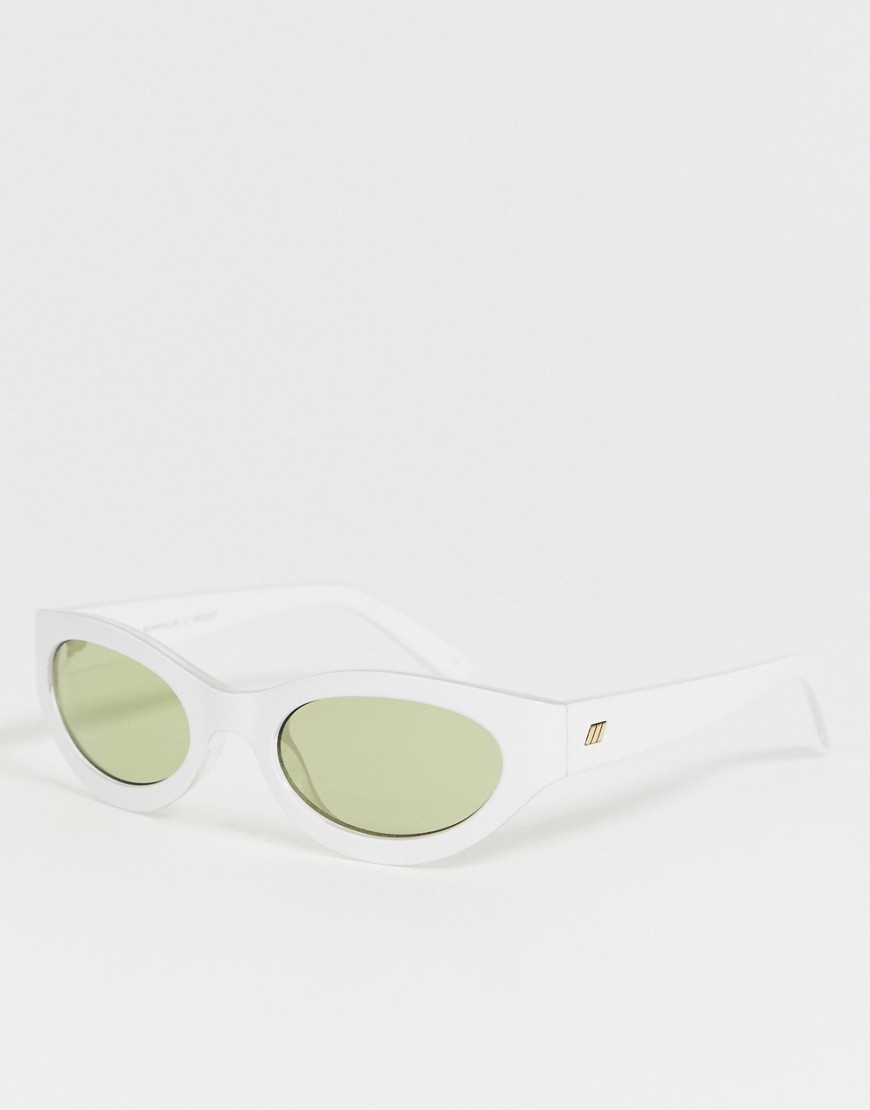 Le Specs cody bumpin square sunglasses in white