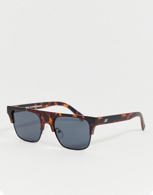 Le Specs cruel summer flatbrow sunglasses in tort