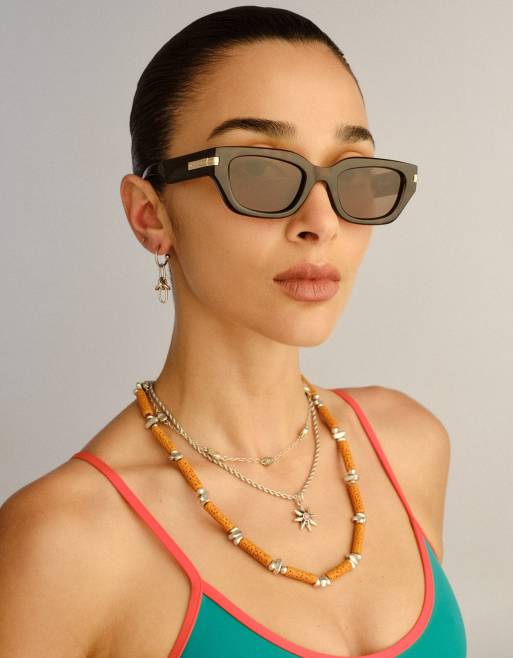 Le Specs - Cubito - Gafas de sol marrones efecto carey, 2 de 5