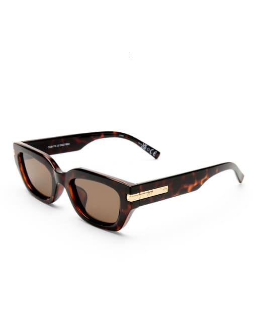 Le Specs - Cubito - Gafas de sol marrones efecto carey, 3 de 5