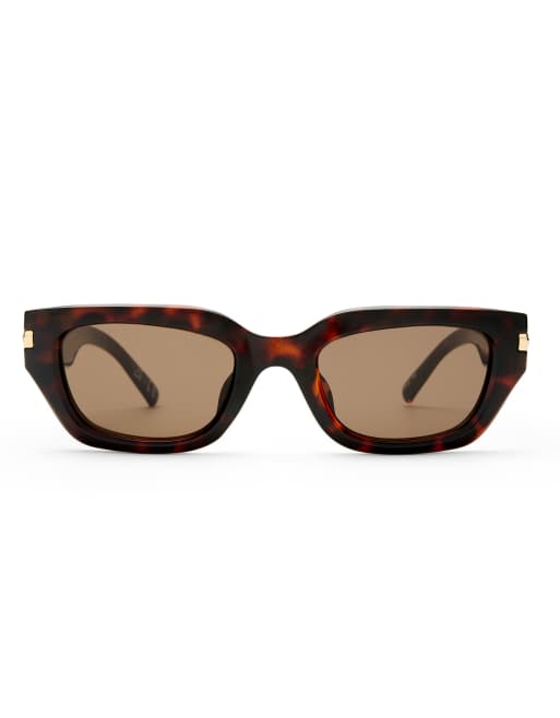 Le Specs Cubito sunglasses in brown tort, 4 of 5