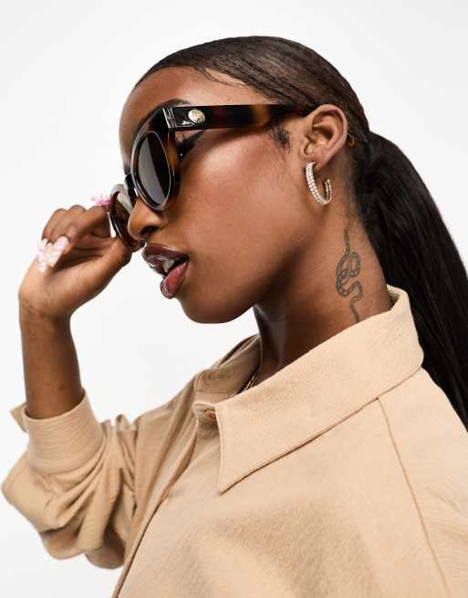 DEJA Green Oversized Square Sunglasses