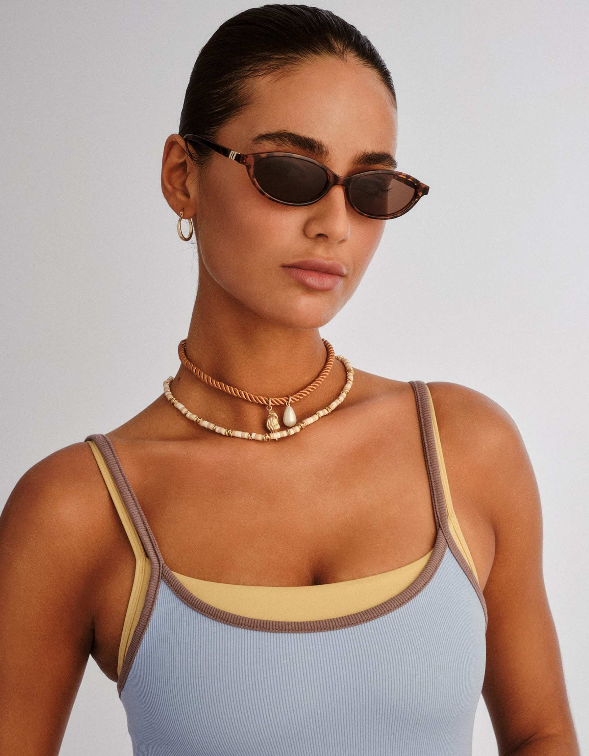 le specs duskfall slim sunglasses in brown