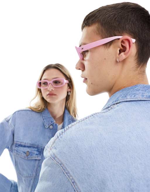 Pink metallic sunglasses clearance