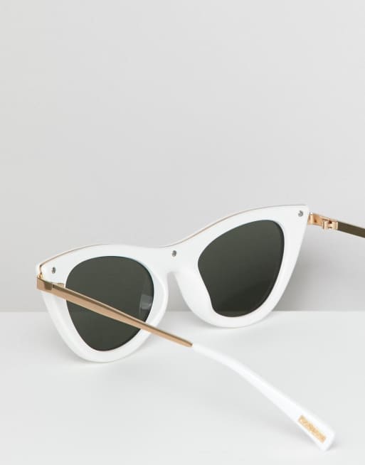 Le specs white cat best sale eye sunglasses