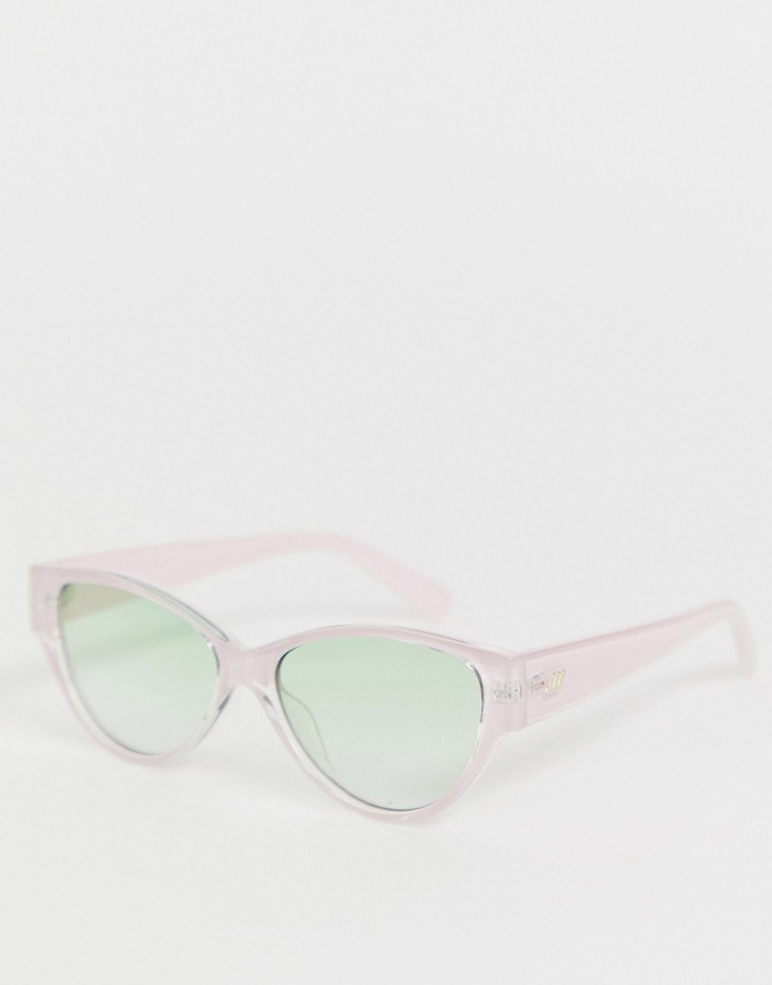 Le Specs – Eureka – Rosa cat eye-solglasögon