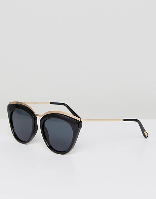 Le Specs – Eye Slay – Katzenaugensonnenbrille in Schwarz
