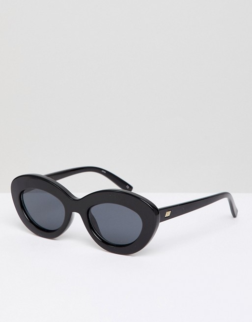 Le Specs Fluxus cat eye sunglasses in black | ASOS