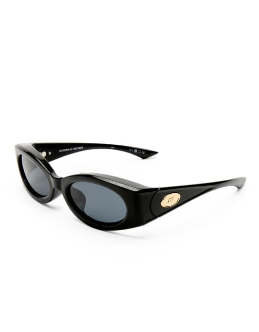 Le Specs Glaciem slim sunglasses in black, 4 of 5