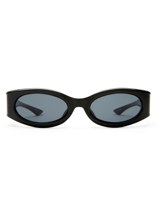 Le Specs Glaciem slim sunglasses in black, 5 of 5