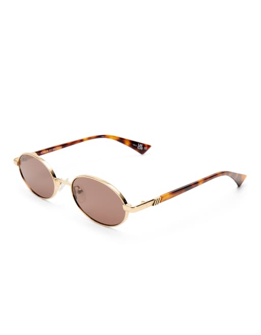Le Specs – Icicle – Przydymione brązowe wąskie okulary przeciwsłoneczne, 3 z 5