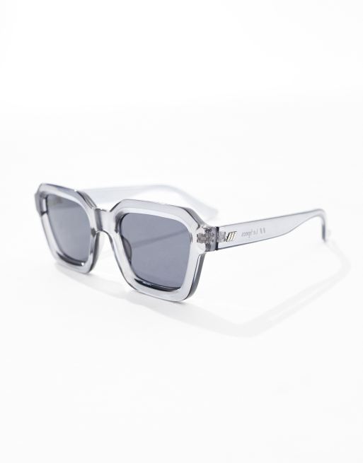 Le Specs impossible square sunglasses in gray | ASOS display picture 2