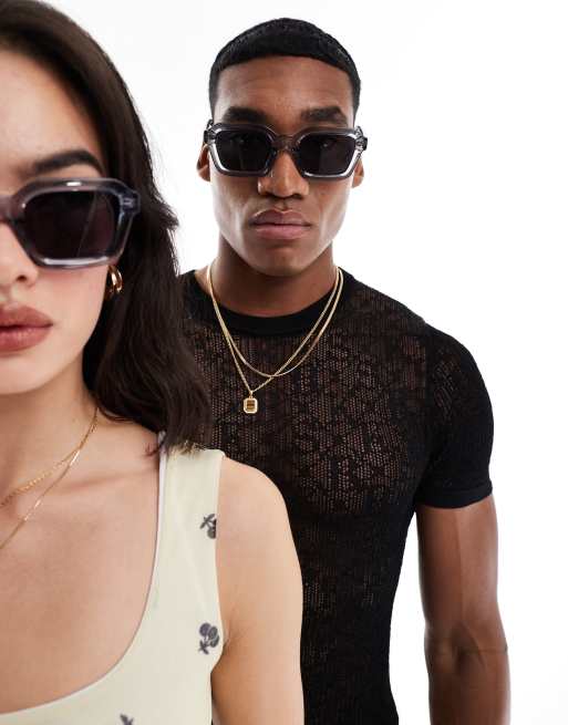 Le Specs impossible square sunglasses in gray | ASOS display picture 3