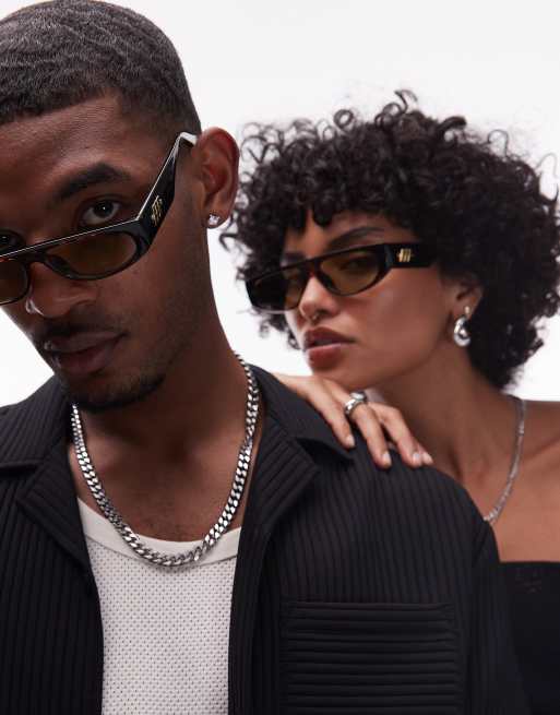 Le Specs - Le Ritual - Occhiali da sole rotondi slim tartarugato scuro con lenti verdi, 3 di 3