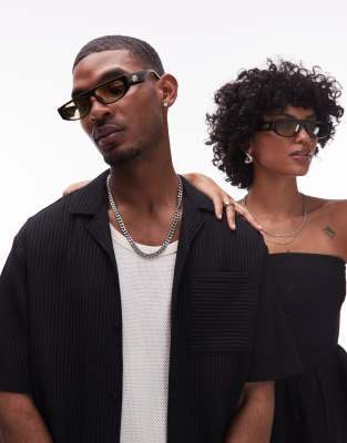 Le Specs Le Ritual Slim Round Sunglasses In Brown