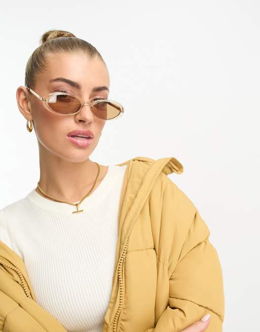 klein geschenk Indirect Le Specs - Magnifique - Zonnebril in lichtbruin | ASOS