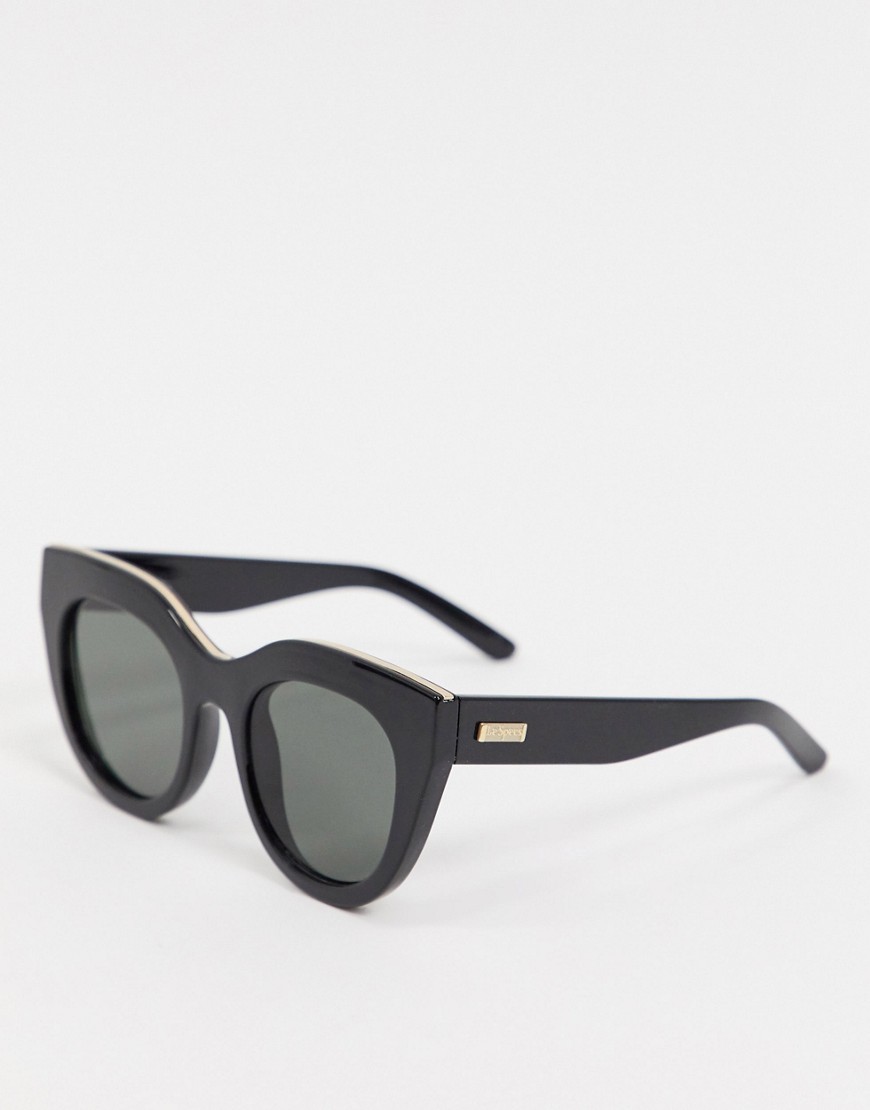Le Specs - Occhiali da sole cat-eye oversize neri-Nero