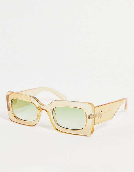 Le Specs - Oh Damm - Occhiali da sole rettangolari color sabbia 