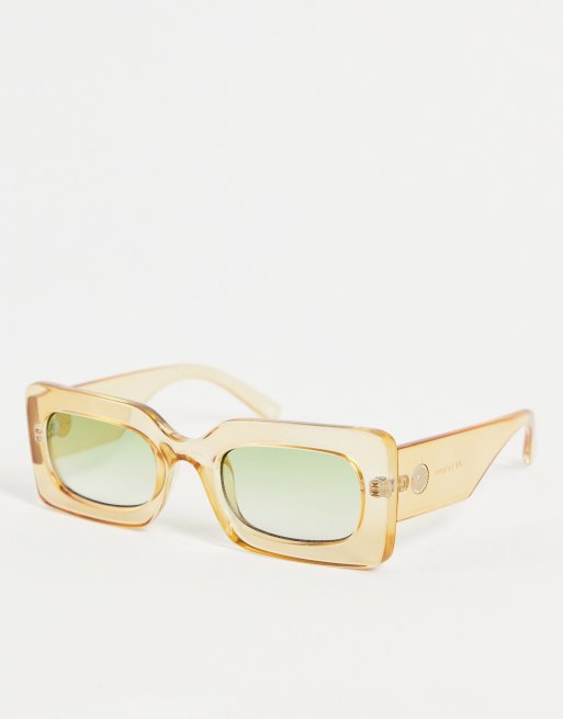 Le Specs - Oh Damn - Sandfarvede, firkantede solbriller 