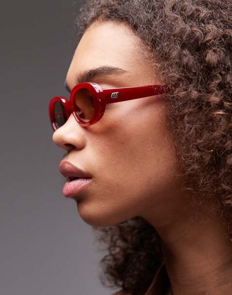 Le Specs - Outta Love - Lunettes de soleil ovales - Bordeaux - view 1