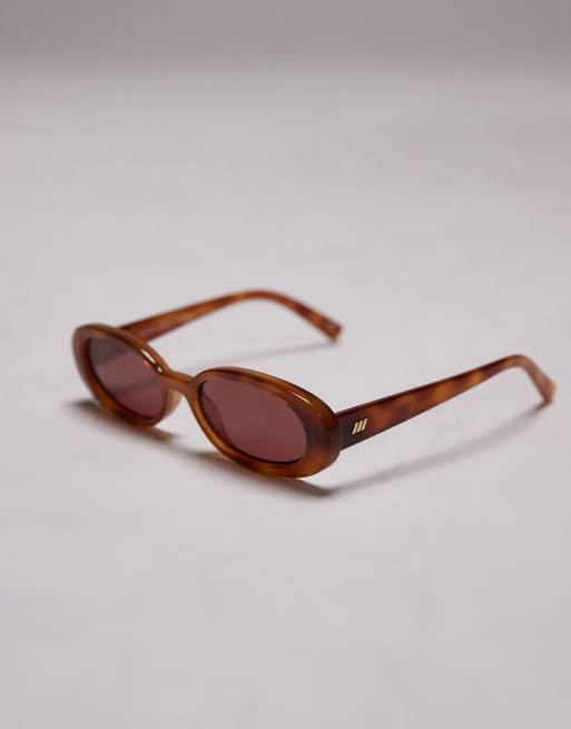 Le Specs - Outta Love - Lunettes de soleil ovales vintage - Écaille de tortue , 2 de 3