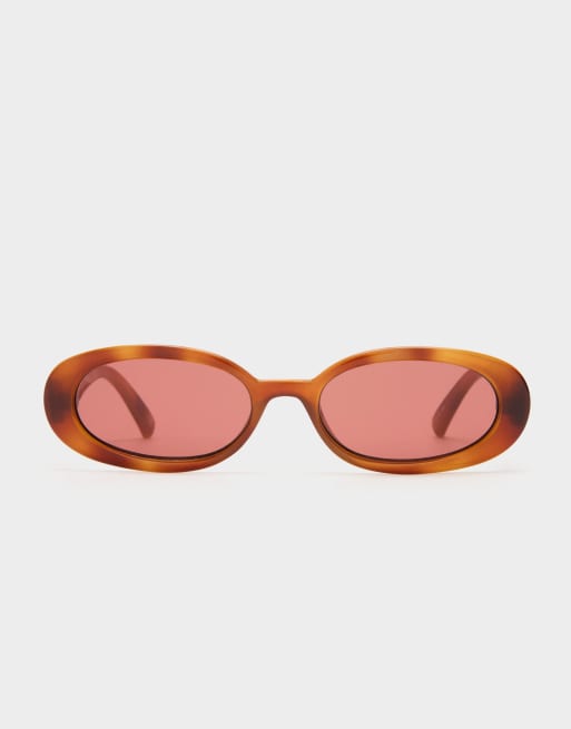 Le Specs - Outta Love - Lunettes de soleil ovales vintage - Écaille de tortue, 3 de 3