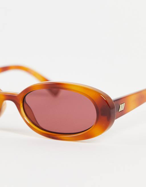 Le Specs - Outta Love - Lunettes de soleil vintage effet écaille de tortue - Rose, 4 de 4