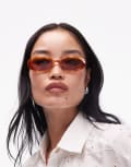 [Le Specs] Le Specs Outta Love oval sunglasses in vintage tort with rose lens-Brown No Size Brown