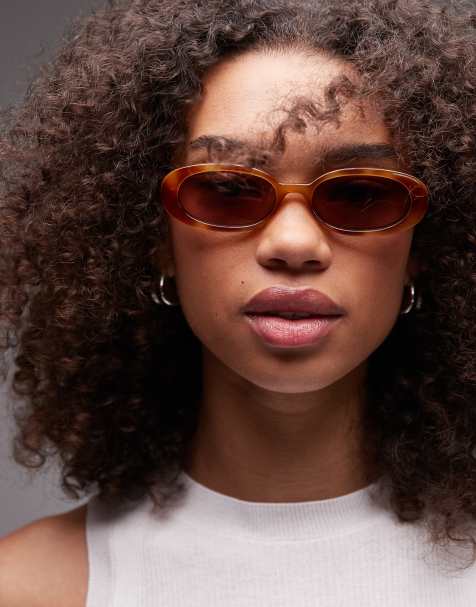 Le Specs - Outta Love - Ovale solbriller med vintage-skildpaddemønster - view 1