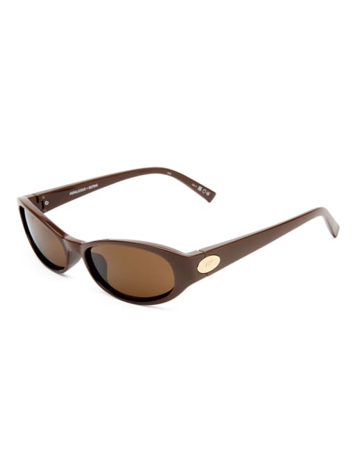 Le Specs - Popalicious - Lunettes de soleil fines - Marron, 3 de 5