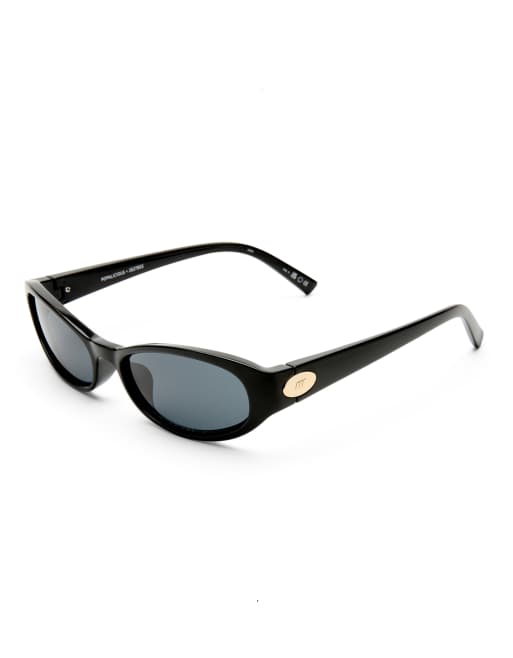 Le Specs – Popalicious – Schmale Sonnenbrille in Schwarz, 2 von 5