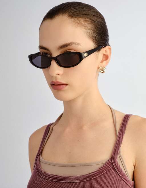 Le Specs – Popalicious – Schmale Sonnenbrille in Schwarz, 3 von 5